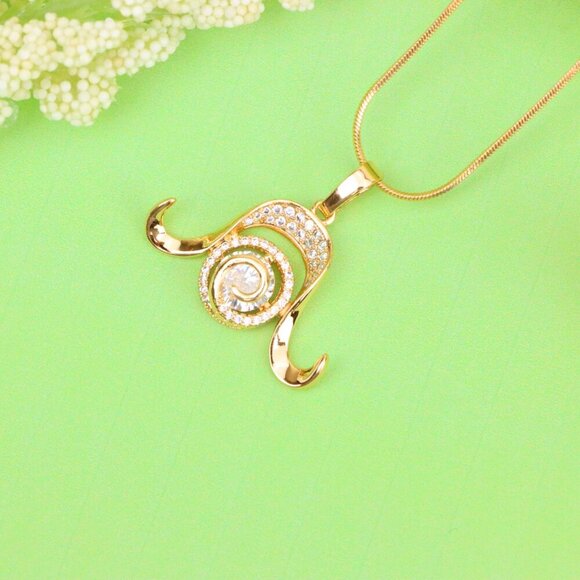 "Rose Gold Taurus Zodiac Pendant with Sparkling CZ and Curved Horns, XPPT1544 - Picture 12 of 12